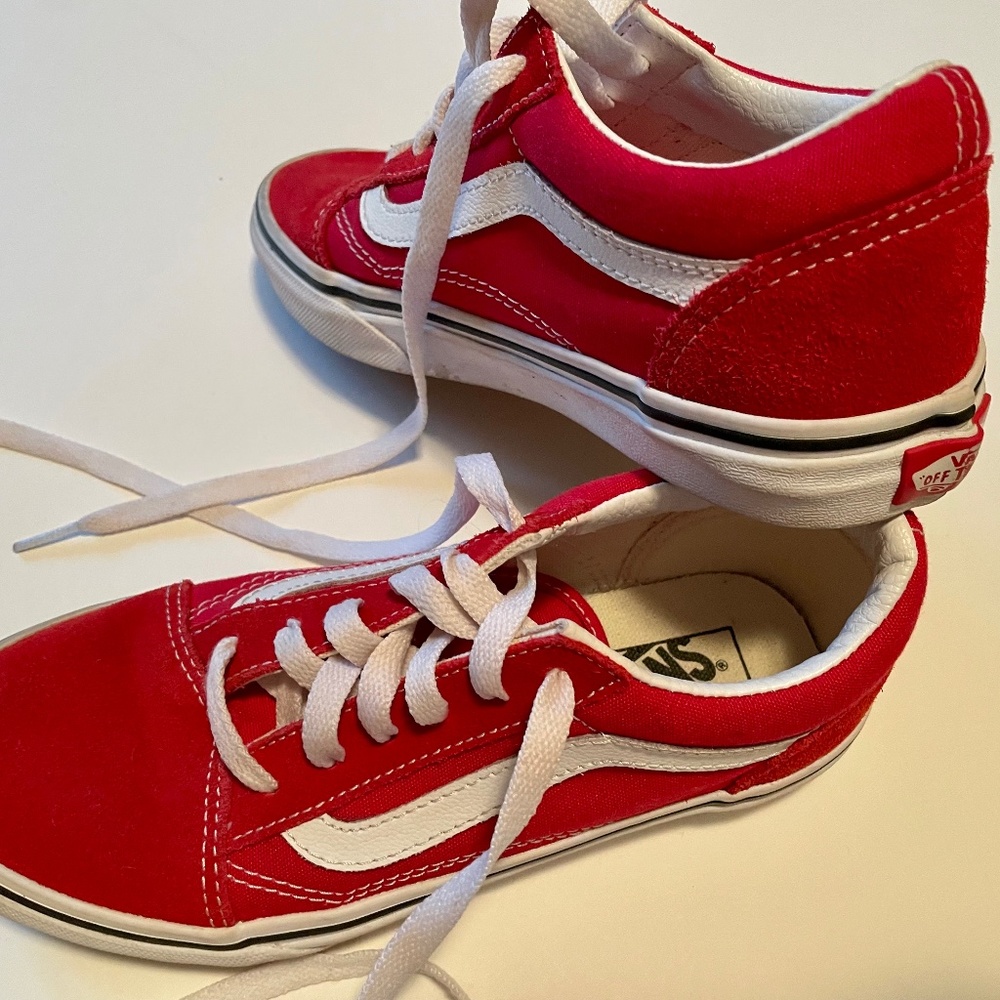 Vans Old Skool Red/White  Size: 3 Youth